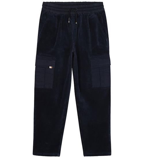 BOSS Bukser - Fløjl - Navy