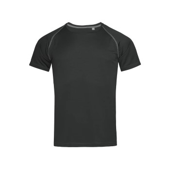 Stedman Active 140 Men Team Raglan Sort polyester Large Herre