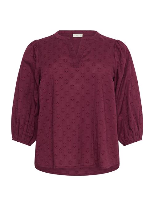 KAFFE CURVE Bluse 'KCLoulou'  burgunder