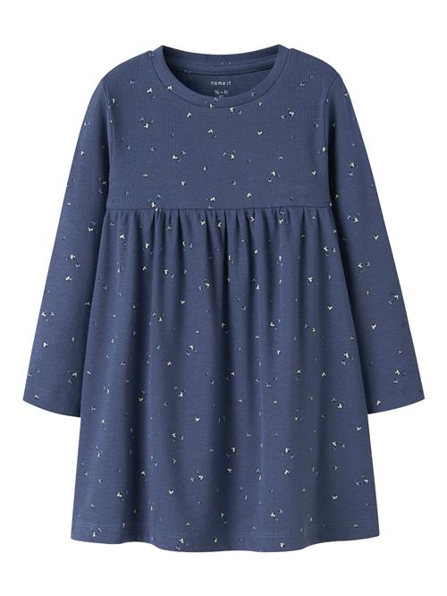 NAME IT Kjole 'NMFNELIA'  indigo / himmelblå / hvid