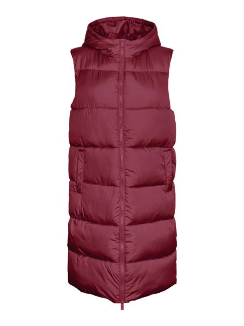 PIECES Vest 'PCBee'  kirsebærsrød