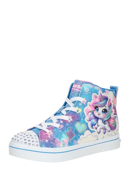 Se SKECHERS Sneakers 'TWI-LITES 2.0'  blå / lyserød / sort / hvid ved About You