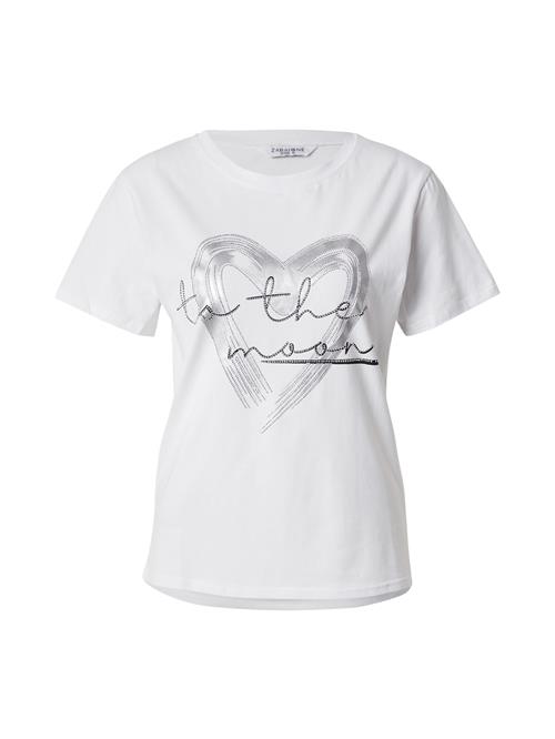 ZABAIONE Shirts 'He44arty'  sort / sølv / hvid
