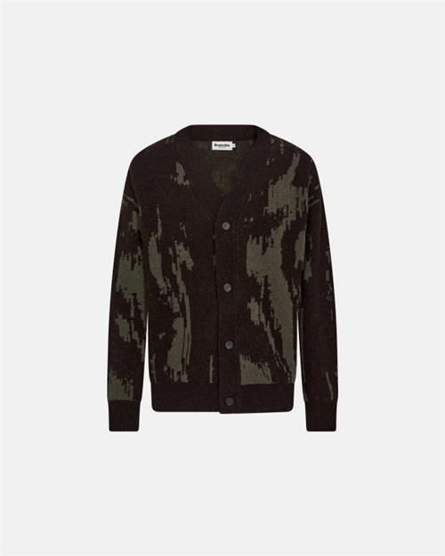 Cardigan "jack" | Uld | Brun/grøn