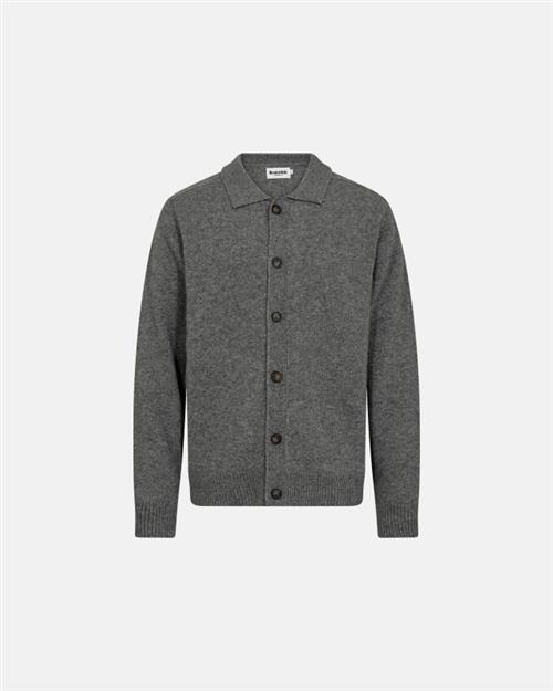 Strik cardigan ´dean´ | Uld | Grå melange