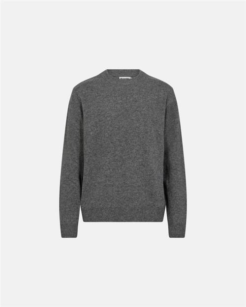 Strik pullover ´lean´ | Uld | Grå melange