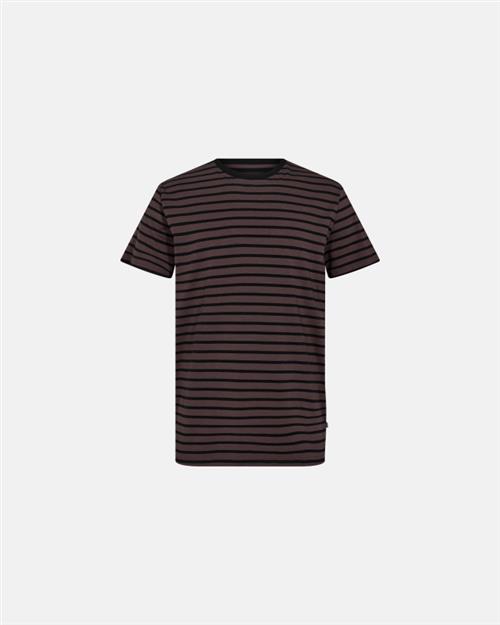 T-shirt "o-neck" | Bambusviskose | Brun/sort