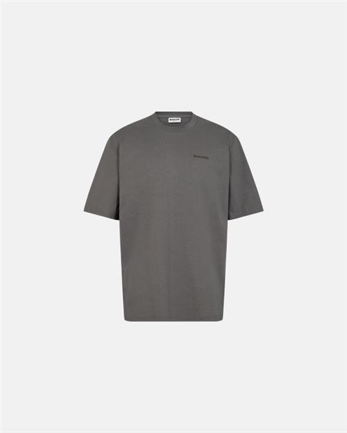 T-shirt m. print "tas" | 100 bomuld | Grå