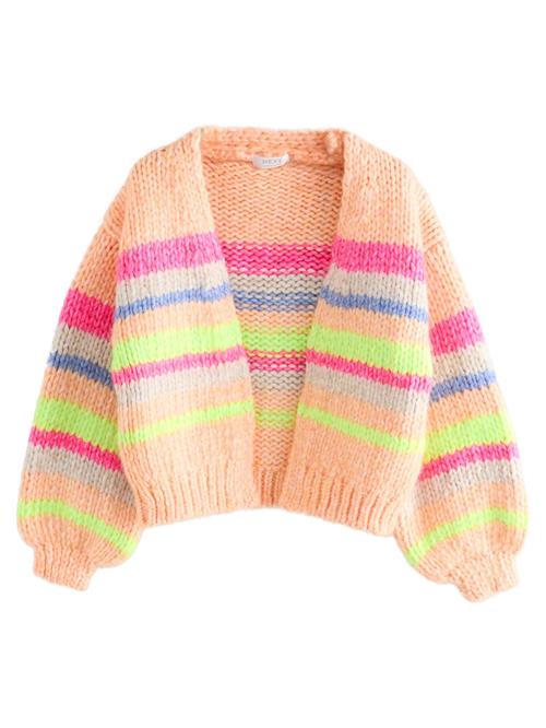 Next Cardigan  blå / neongrøn / abrikos / pink