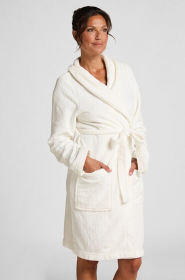 Hunkemöller Badekåbe Fleece Hvid