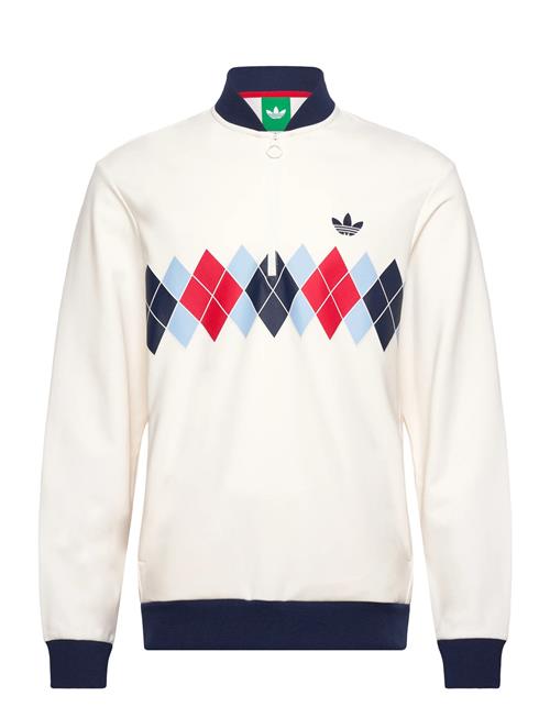 S Print 1/4 Zip Adidas Golf Originals Cream