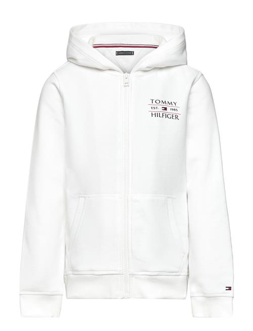 Tommy Flag Hilfiger Zip Hoodie Tommy Hilfiger White