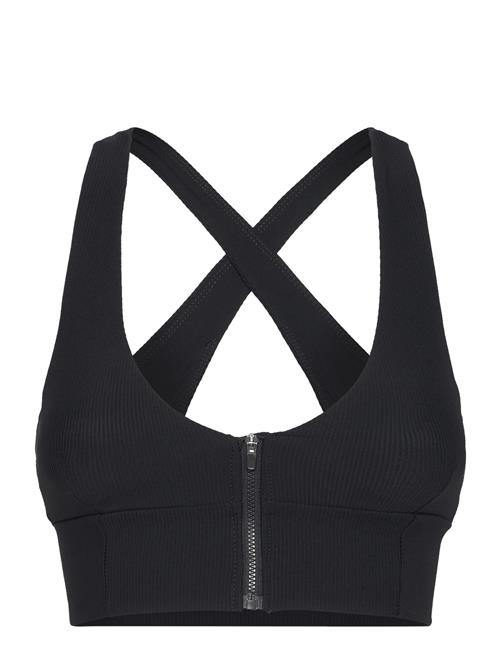 Ribbed Performance Zipped Bra Aim´n Black