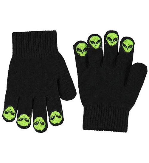 Molo Handsker - Strik - Kaapo - Sort m. Aliens