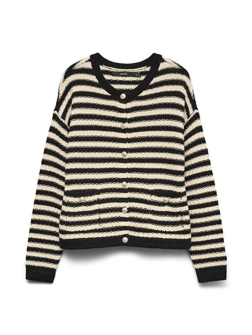 VERO MODA Cardigan 'HARPER '  creme / sort