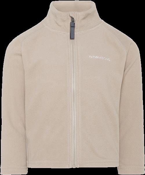 Didriksons Monte Kids 10 Jumper Med Fuld Lynlås Beach Beige  Beach beige-120 cm  Beige  120 cm  Unisex