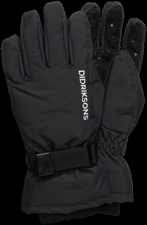 Didriksons Biggles 3 Handsker Black  Black-4-6 Y  Sort  4-6 år  Unisex