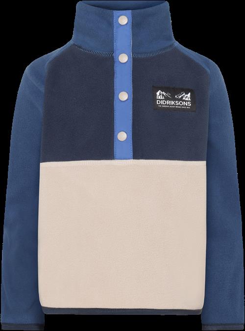 Didriksons Monte Kids 4 Jumper Med Halv Knap Beach Beige  Beach beige-120 cm  Beige  120 cm  Unisex