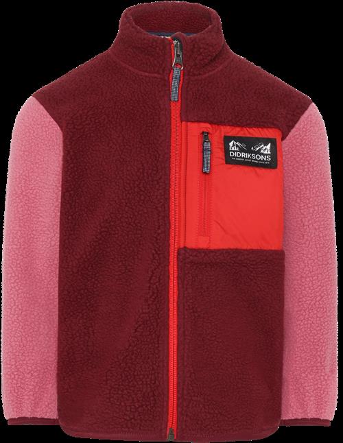 Didriksons Anten Kids Jumper Med Fuld Lynlås Anemon Red  Anemon Red-100 cm  Rød  100 cm  Unisex