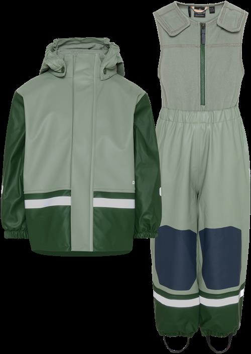 Didriksons Boardman Kids 12 Regnsæt Light Moss  Light Moss-100 cm  Grøn  100 cm  Unisex