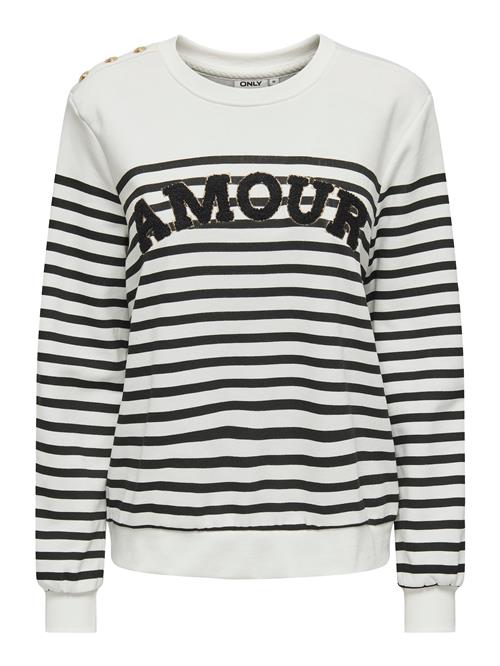 ONLY Sweatshirt 'ALLIE'  sort / hvid