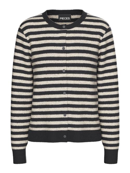 PIECES Cardigan 'PCMALOU'  creme / sort