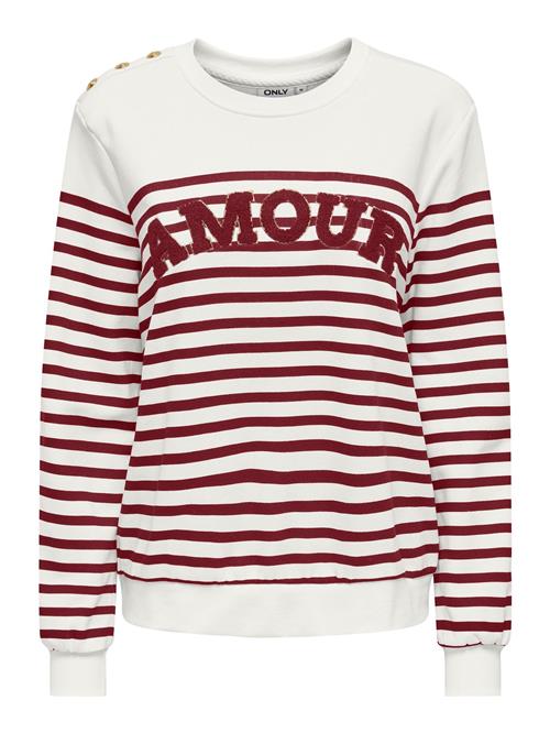 ONLY Sweatshirt 'ONLALLIE'  carminrød / æggeskal