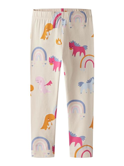 NAME IT Leggings 'NMFNULANA'  beige / røgblå / sennep / fuchsia