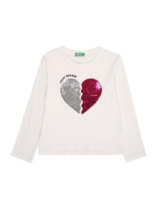 Se UNITED COLORS OF BENETTON Bluser & t-shirts  magenta / sort / sølv / offwhite ved About You