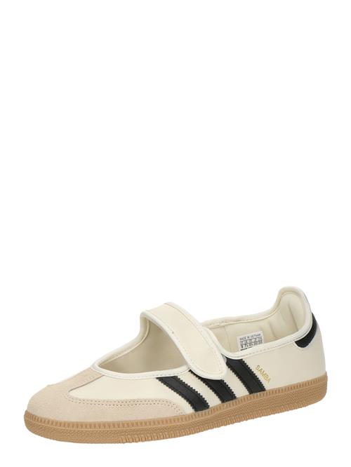 Se ADIDAS ORIGINALS Ballerinasko med rem 'Samba'  sort / offwhite / uldhvid ved About You