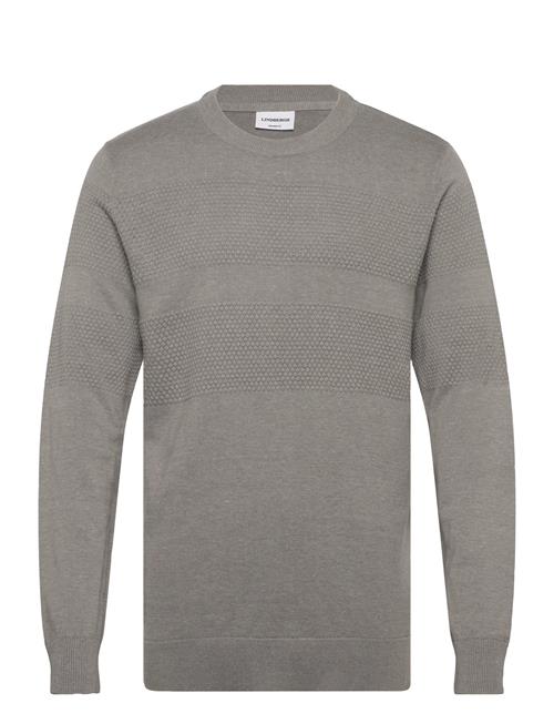 Purl Knit O-Neck Jumper Lindbergh Grey