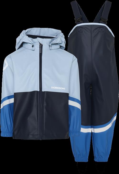 Didriksons Waterman Kids 12 Regnsæt Navy  Navy-100 cm  Marineblå  100 cm  Unisex