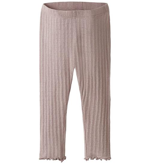 Name It Leggings - Uld/Silke - Rib - NbfWossa - Shadow Gray