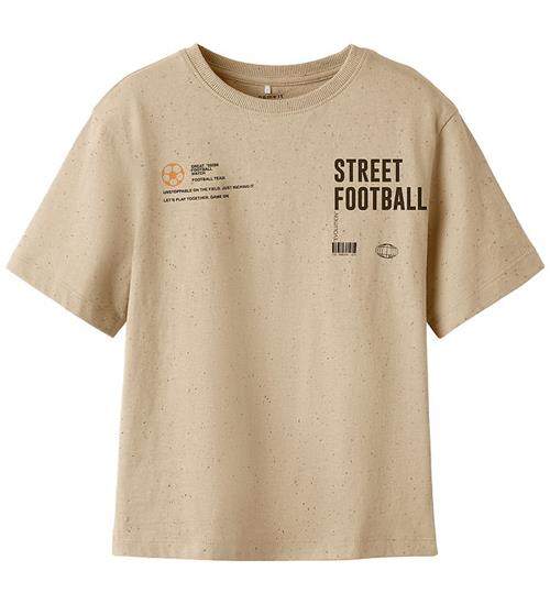 Name It T-shirt - NkmNord - Island Fossil m. Print