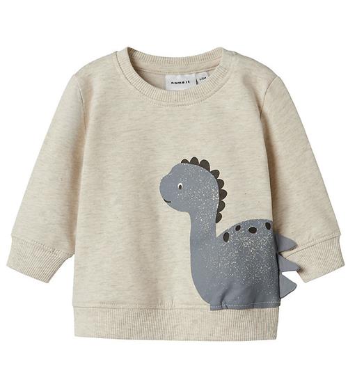 Name It Sweatshirt - NbmNixen - Peyote Melange m. Dinosaur