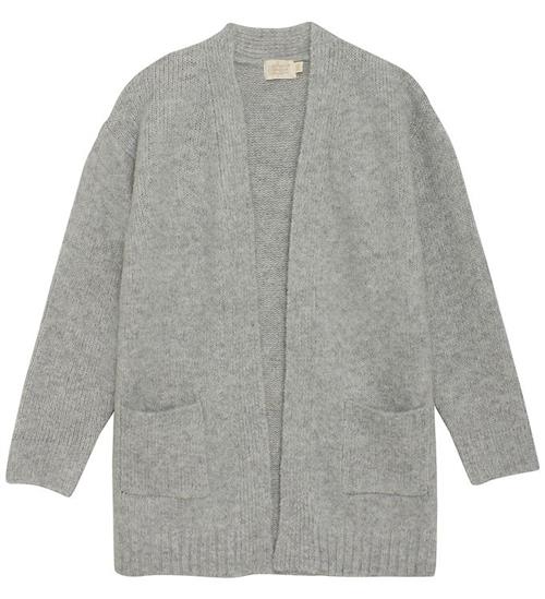 Creamie Cardigan - Strik - Cardigan Long - Light Grey Melange