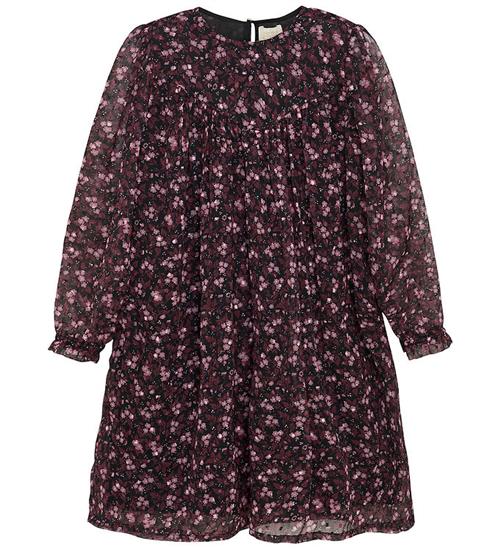 Creamie Kjole - Dress Flower Dobby - Black