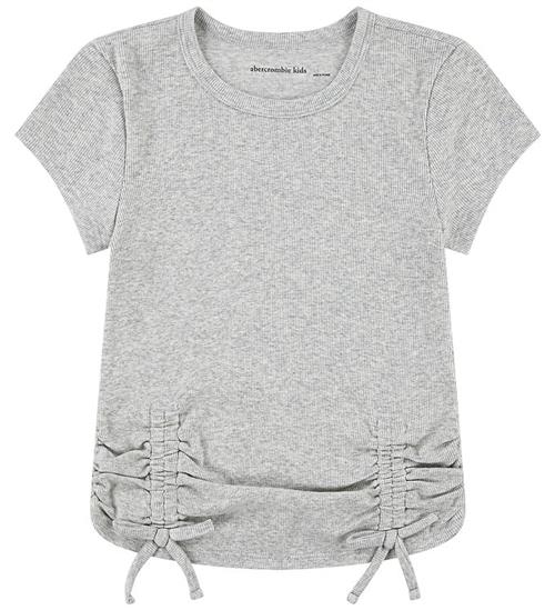 Abercrombie & Fitch T-shirt - Rib - Lysegråmeleret