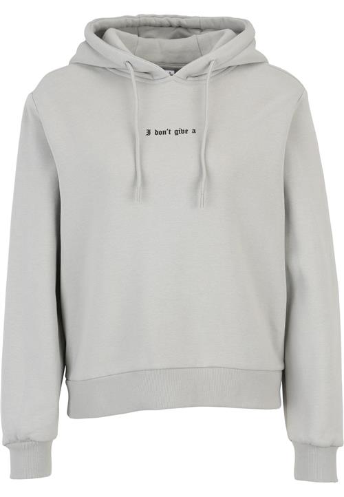 Miss Tee Sweatshirt 'I Dont Give A'  grå / sort / hvid