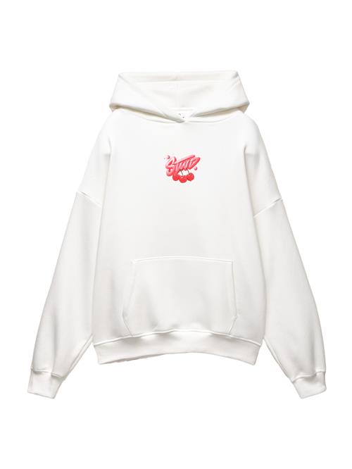 Pull&Bear Sweatshirt 'STWD'  rød / pastelrød / hvid