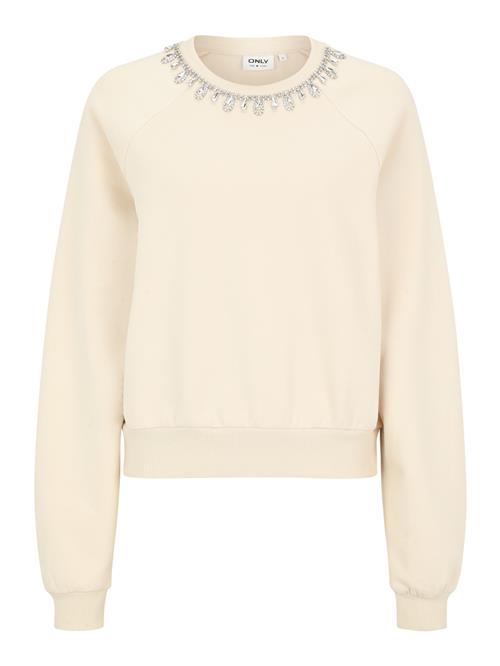 Se Only Tall Sweatshirt 'ONLJETT'  creme / sølv ved About You