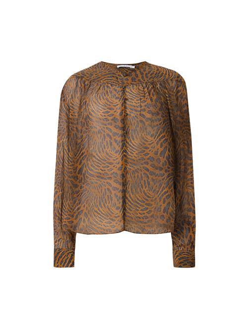 IRO Bluse 'CYRIEL'  cognac / mørkebrun / sennep