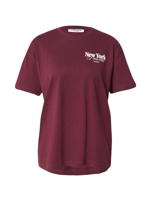 Sublevel Shirts  mørkerød / hvid