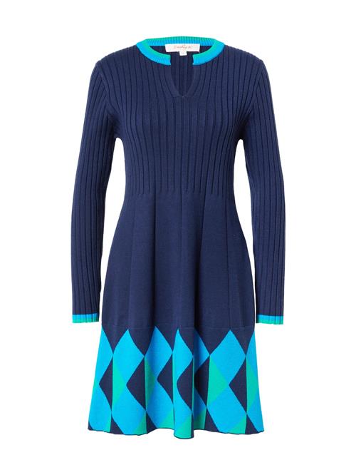 Derhy Strikkjole 'Camelia'  navy / royalblå / grøn