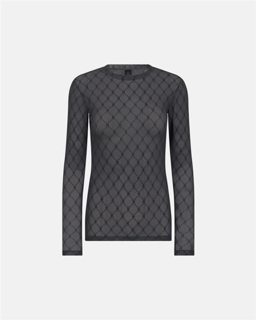 Bluse "Mesh" | Polyamid | Grå