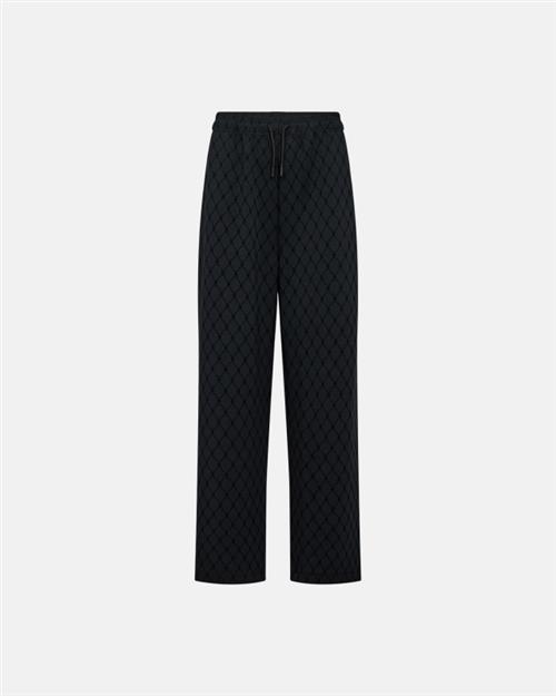 Sweatpants | Polyester | Sort m. flockprint