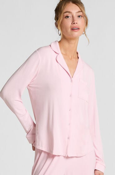 Hunkemöller Langærmet jerseyjakke Essential Lyserød