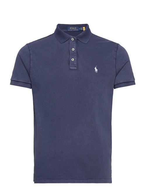 Custom Slim Fit Spa Terry Polo Shirt Polo Ralph Lauren Navy