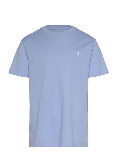 Cotton Jersey Crewneck Tee Ralph Lauren Kids Blue