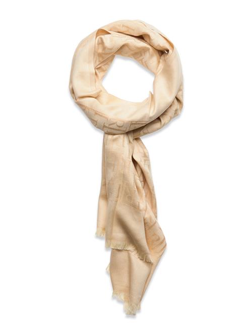 Logo Cotton-Blend-Jacquard Scarf Lauren Ralph Lauren Cream